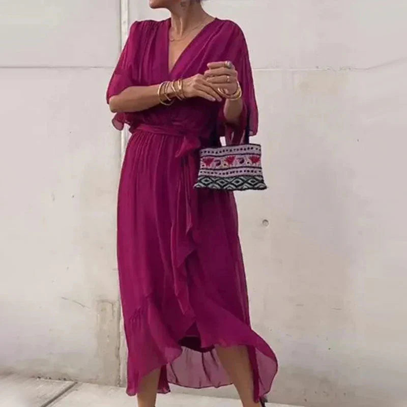 Amanda - Elegantes Kleid mit V-Ausschnitt