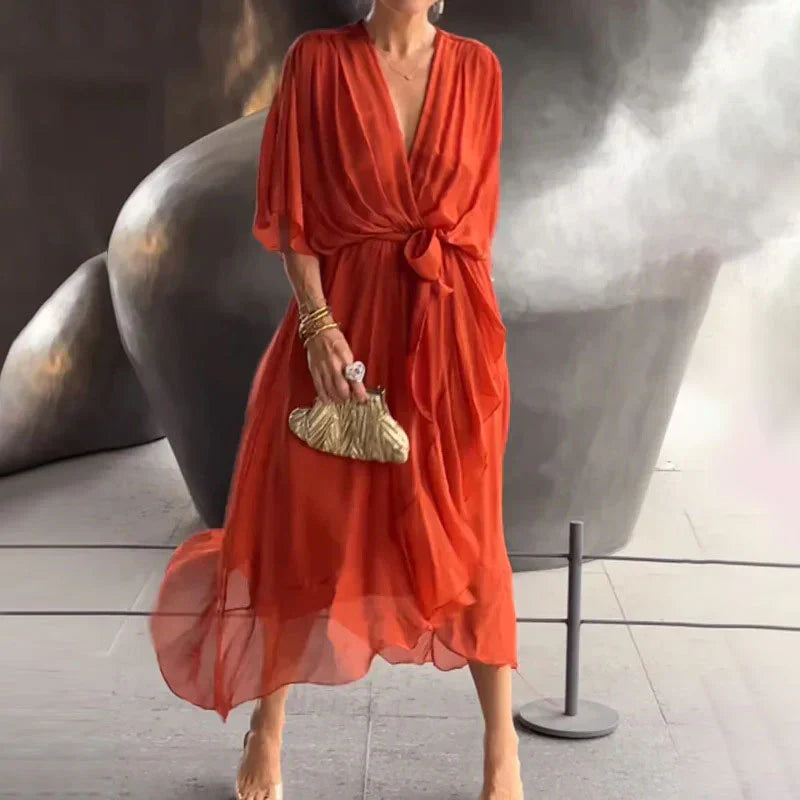 Amanda - Elegantes Kleid mit V-Ausschnitt