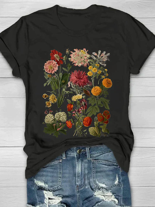 Lorelei - Vintage-T-Shirt mit Blumendruck für Frauen