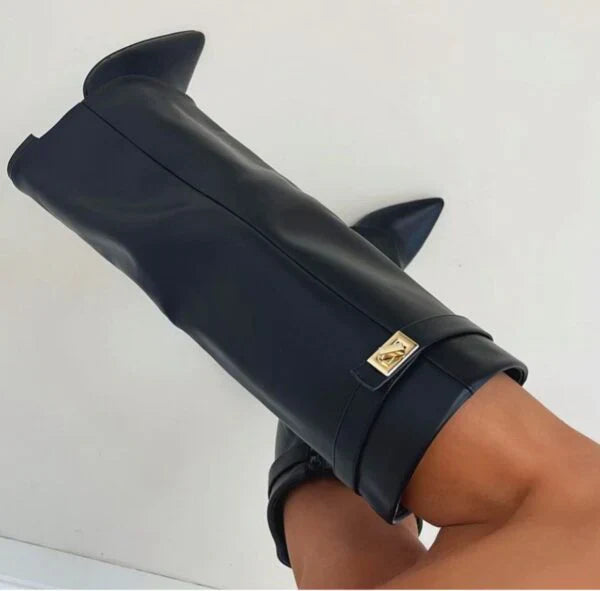 Elisara - Hochwertige kniehohe Stiefel aus Wildleder